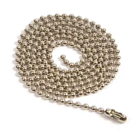 685mm (27 inch) Round 2.4mm Ball Chain With Connector - Pack of 50