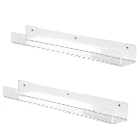 Acrylic 24” Floating Bookshelves - 2 Pack