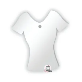 Acrylic Blank Clear Ladies V-Neck Shirt 85x55x2mm