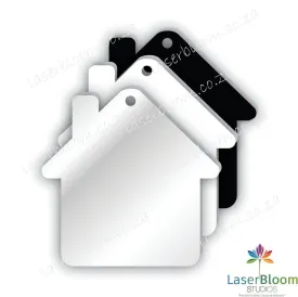 Acrylic Blank House- Select Your Thickness (1.5mm, 2mm, 3mm)