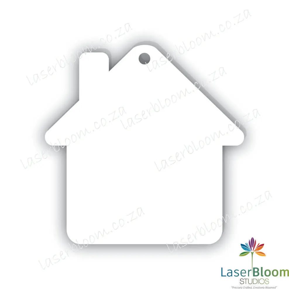 Acrylic Blank House- Select Your Thickness (1.5mm, 2mm, 3mm)