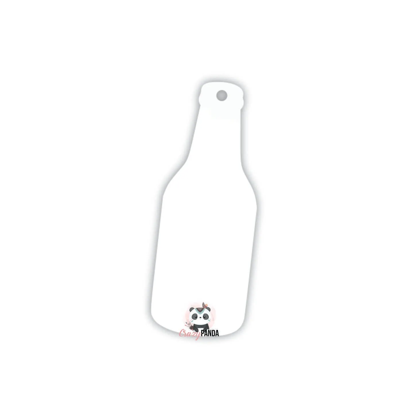 Acrylic Blank White Bottle 70x26x3mm