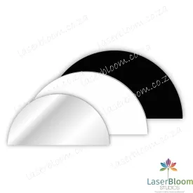 Acrylic Half Moon- Select Your Thickness (1.5mm, 2mm, 3mm)