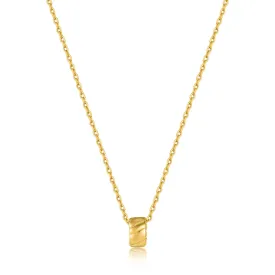 Ania Haie Gold Smooth Twist Pendant Necklace