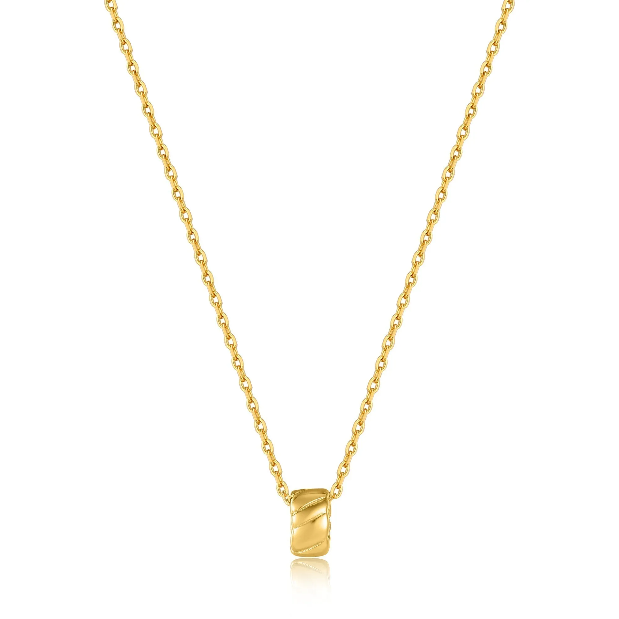 Ania Haie Gold Smooth Twist Pendant Necklace