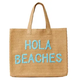 Aqua/Sand Hola Beaches Tote