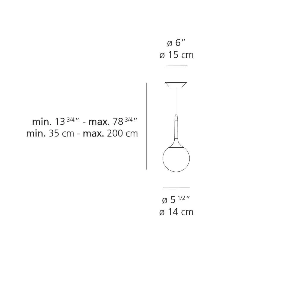 Artemide Castore 14 suspension lamp