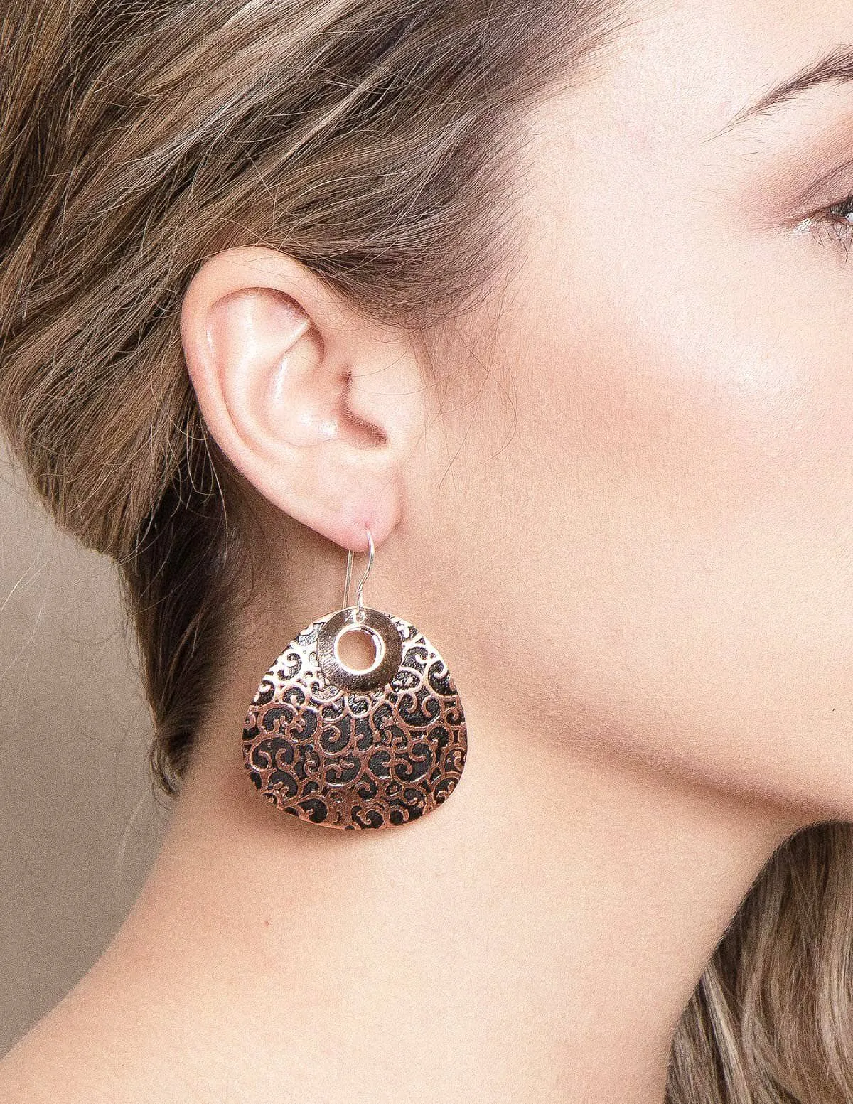 Black Copper Earrings