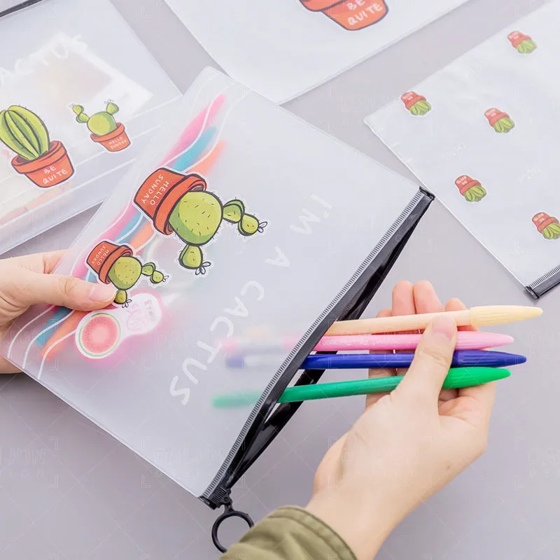 Cactus Stationery Zipper Pouch