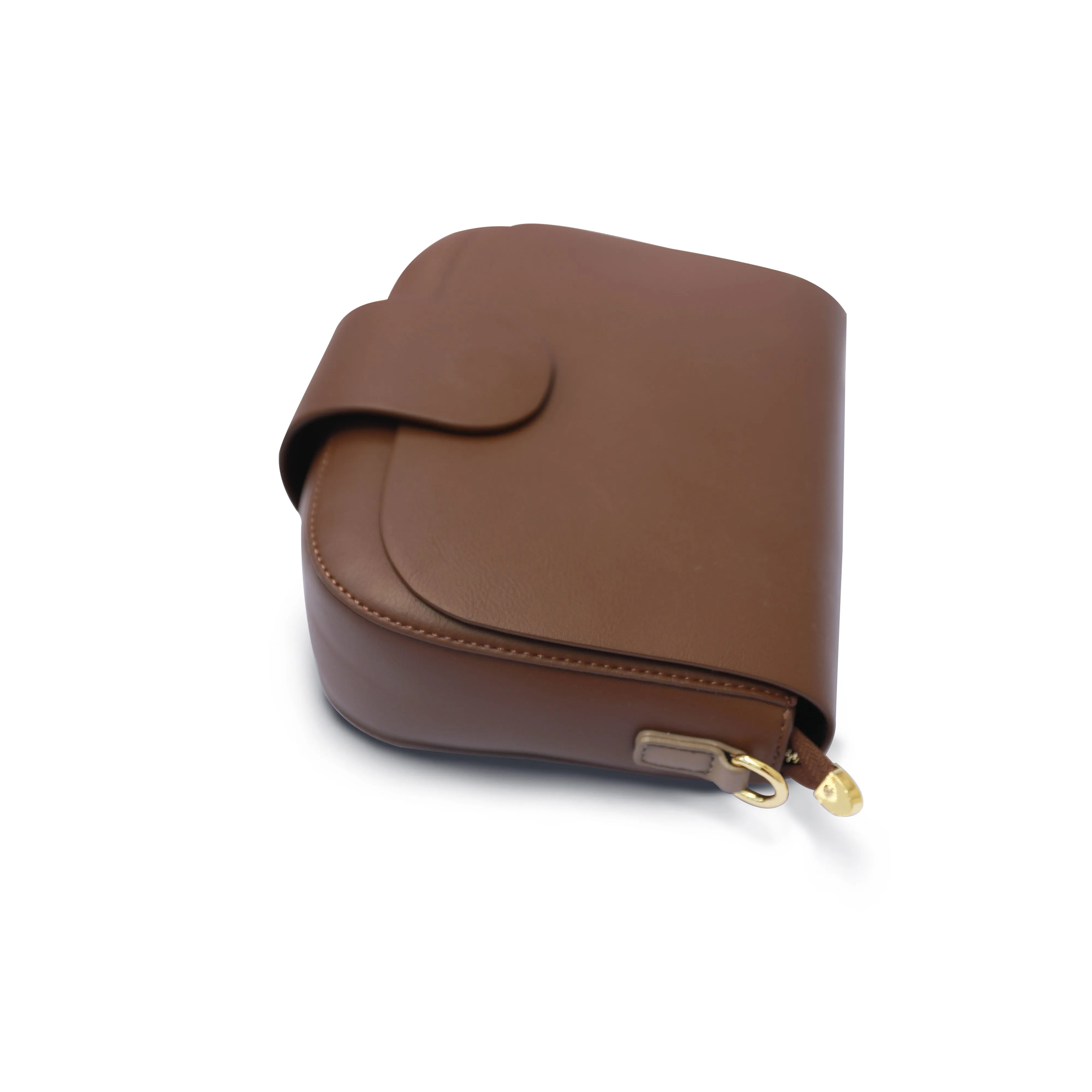 Chocolate-colored cross-body bag