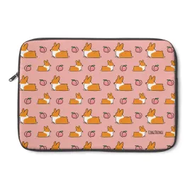 Corgi Peach Sploot Laptop Sleeve | 3 Sizes