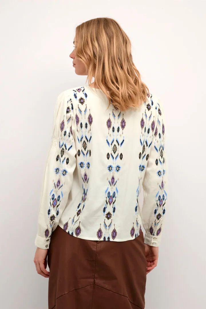 Cream Polly Blouse