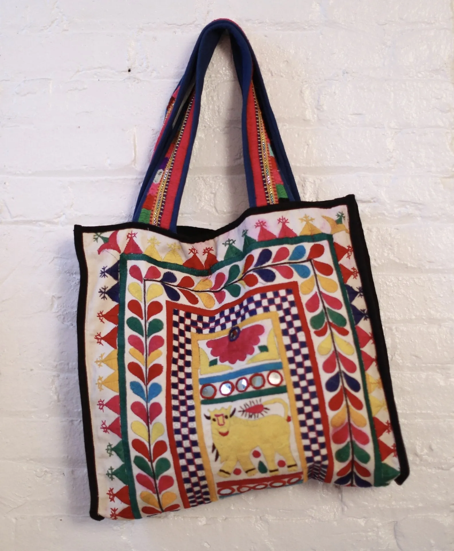 EMBROIDERED SHOPPER TOTE KULA