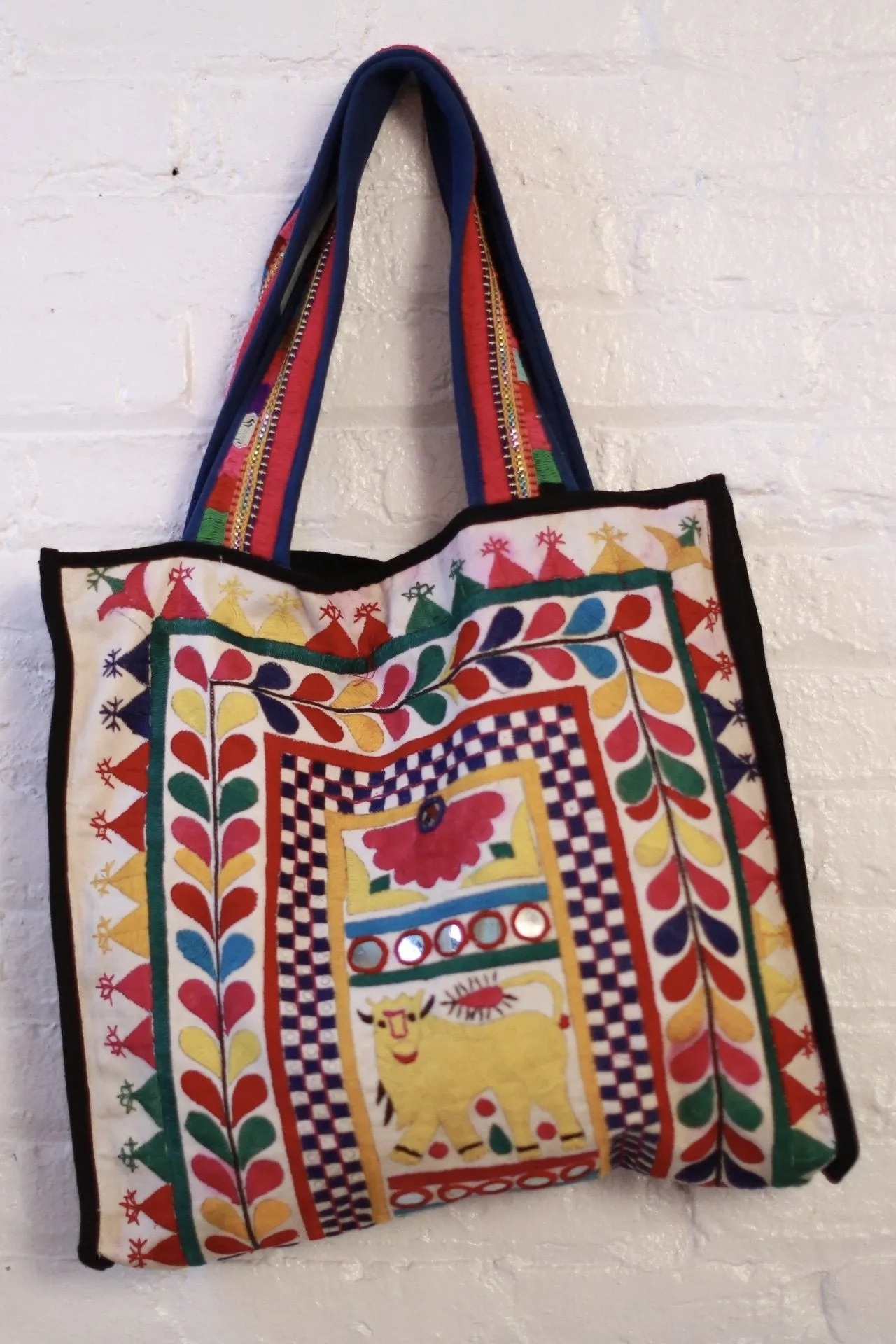 EMBROIDERED SHOPPER TOTE KULA