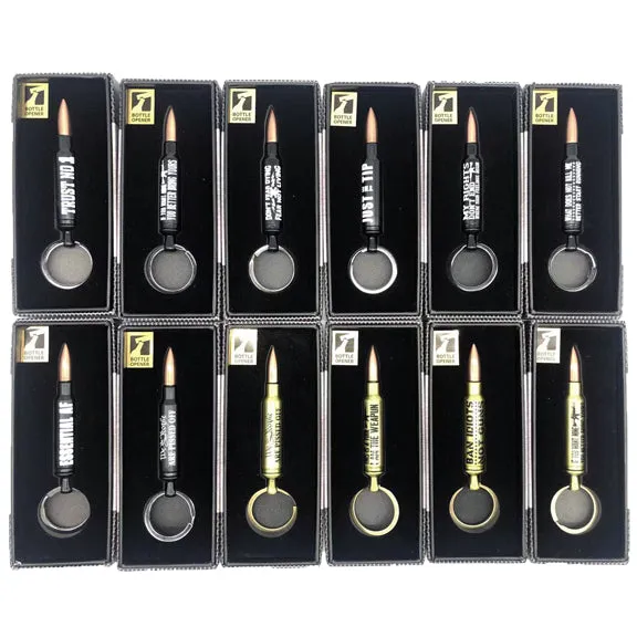 Keychain Bullet Design with Gift Box - 12 Pieces Per Retail Ready Display 23244