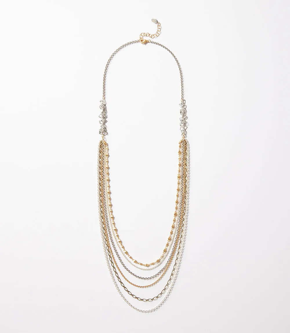 Metallic Multistrand Necklace