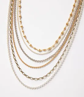 Metallic Multistrand Necklace