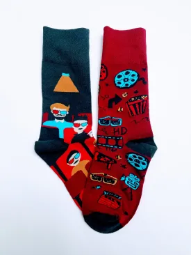 Movie Theater Mix Match Crew Socks