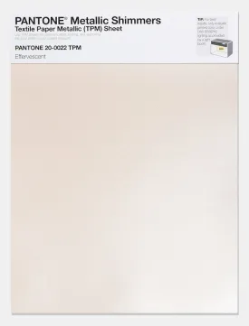 Pantone Metallic Shimmers Textile Paper Metallic (TPM) Sheet 20-0022 Effervescent