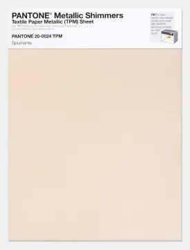 Pantone Metallic Shimmers Textile Paper Metallic (TPM) Sheet 20-0024 Spumante