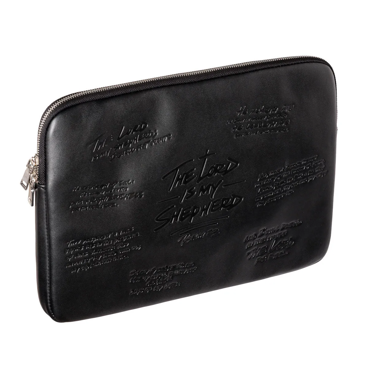 Psalm 23 - Top Grain Leather Laptop Sleeve