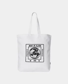 Stamp Tote | White / Black