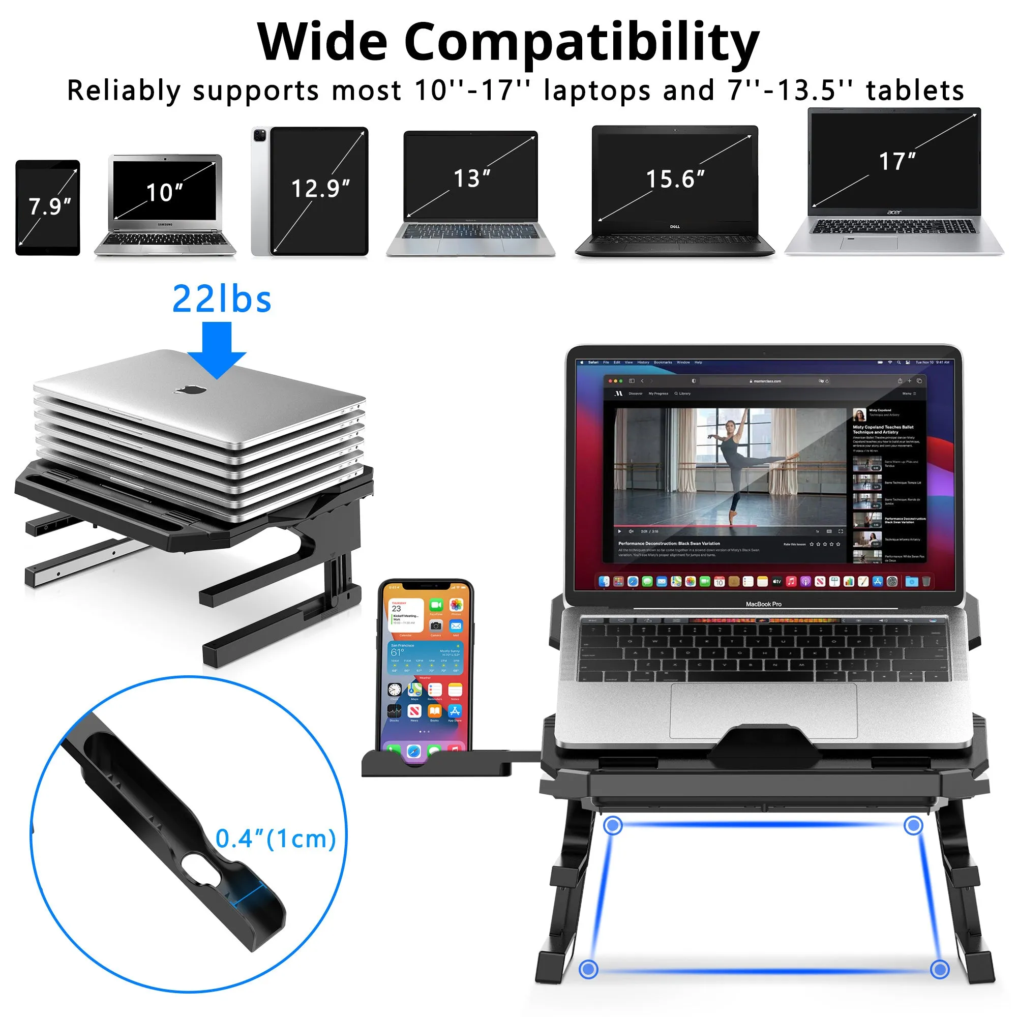 Two-Layer Height Adjustable Laptop Stands (LS-58B)