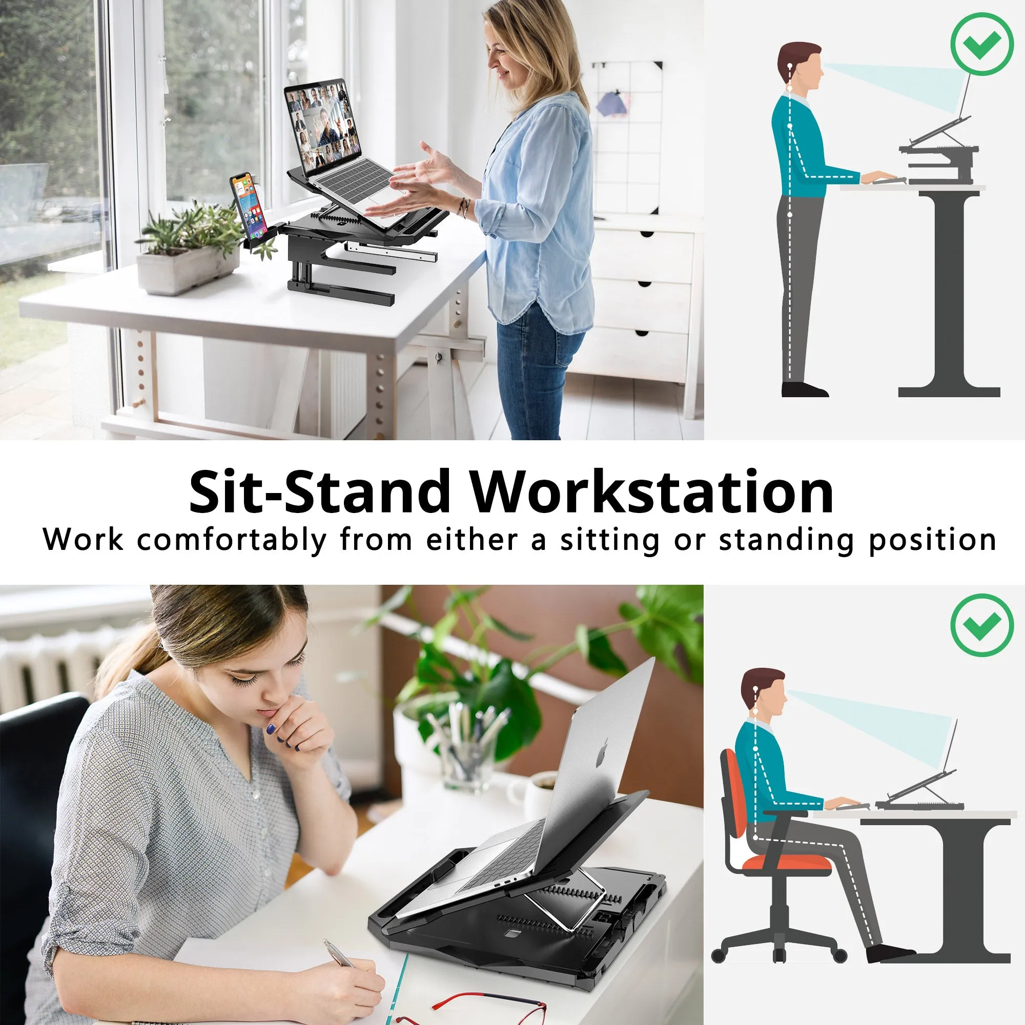 Two-Layer Height Adjustable Laptop Stands (LS-58B)