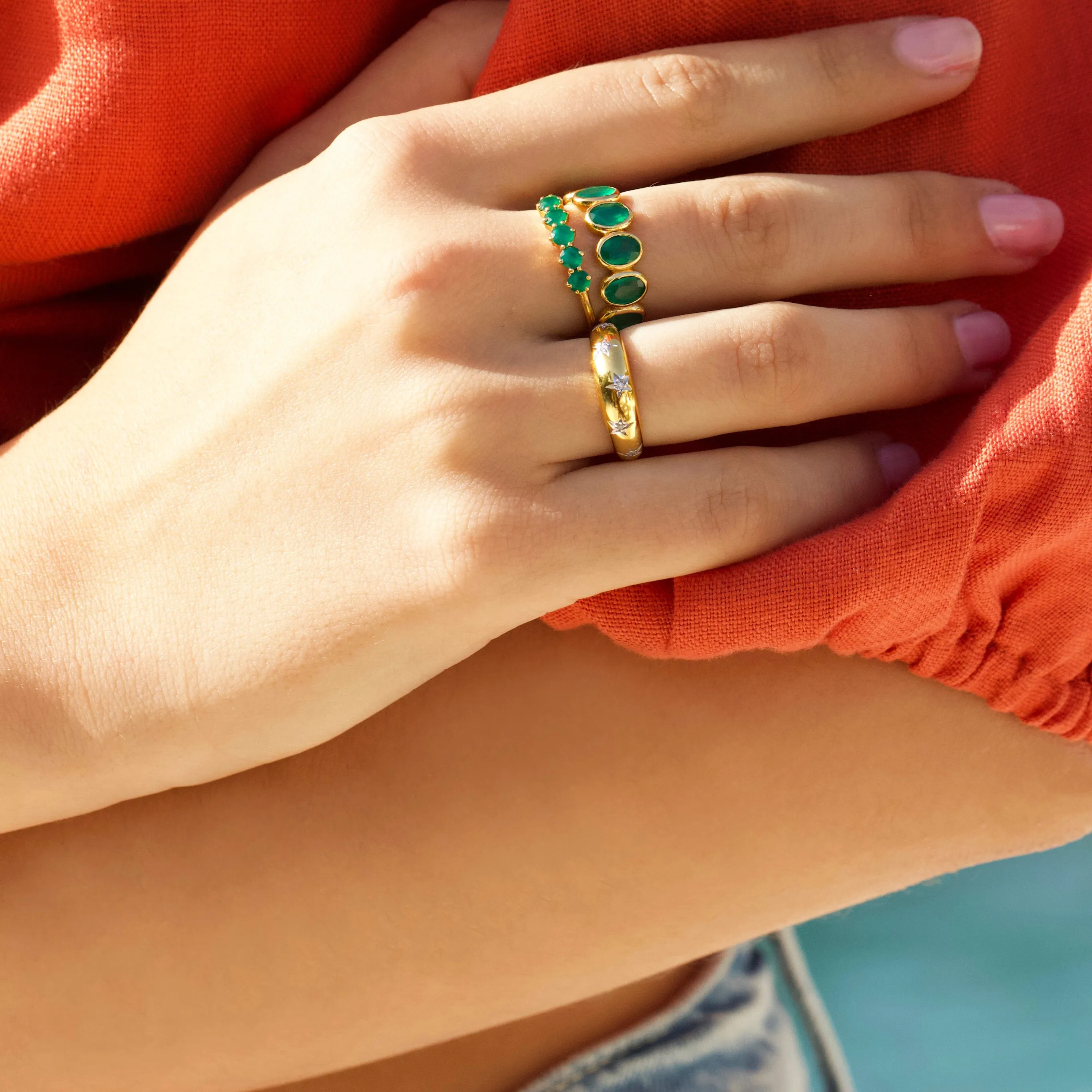 Violeta Green Onyx Ring