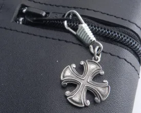 Zipper Pull with Military Cross Pendant